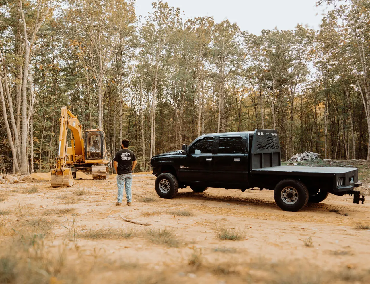 Quality Excavation Services owner-operator on site