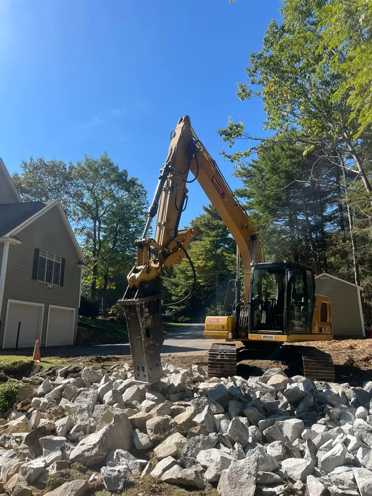 Owner-operator on a New Hampshire excavation jobsite
